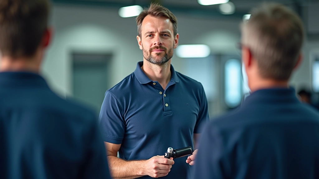 Fachkräfte in Schulung mit Elektrofahrzeug-Komponenten und modernen Messinstrumenten